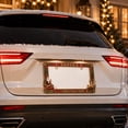thumbnail image 5 of Christmas License Plate Frame, Festive Vehicle Plate Border for Standard Us Mounting Holes, Seasonal Car Exterior Decoration, Holiday Auto Accessory Accent, Seasonal Home Accent, B, 5 of 6