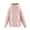 Pink, variant on Women's Solid Color Fashionable Thick Warm Cotton-padded Coat with Hood and Long Sleeves Beige L