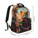 thumbnail image 2 of Fotbe Prairie Meditating Raccoon Mochila Casual con Estampado para Escuela, Viajes y Actividades al Aire Libre - Duradera, Ligera y Cómoda, 2 of 5