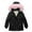Black, variant on Hwmodou Boys Puffer Jackets Warm Children Hoodie Zip Thick Coats Outwear Kids Snow Toddler Girl Winter Coat ,2-7Y