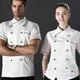 thumbnail image 5 of Cocina Chef Abrigos de manga corta de doble pecho Ropa de trabajo Cocina Chefs Use Cook Works Ropa para restaurante Hotel Use White 3xl seitruly HA011666-10, 5 of 7