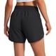 thumbnail image 2 of Shorts deportivos negros Ksmien para mujer de 5" de secado rápido y ligeros, 2 of 5
