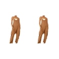 thumbnail image 4 of Guardurnaity Mono holgado Monos con bolsillos sólidos Mono sin mangas Monos Pantalones recortados de pierna ancha amigables con la piel Tallas Type4 NO4, 4 of 6