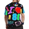 thumbnail image 4 of I Love The 80S Retro Heart Running T Shirt Cute Graffiti Colorful Pinrt T Shirts Male Vint, 4 of 5