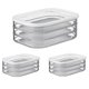 thumbnail image 1 of 3PCS 1.6L with 3 Tier Meat Pieces Storage Box Airtight Lid Dishwasher Safe 3Layer Crisper, 1 of 5