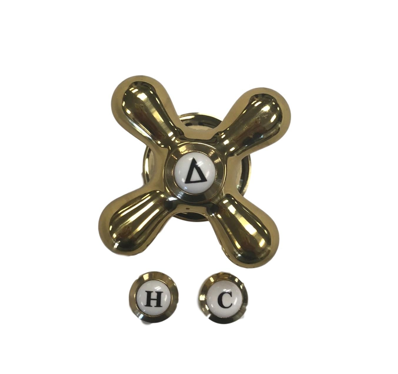 BrassCraft Polished Brass Universal Tub and Shower Cross Faucet Handle