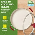 thumbnail image 5 of Tasty Clean Ceramic 13in Non-Stick Aluminum Centerpiece Sauté Pan with Glass Lid, Red, 5 of 10