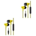 thumbnail image 2 of yingyy Phone Music Wired Crack Earphone In-ear Headphone Wire Control 3.5mm Plug Yellow 2Set, 2 of 6