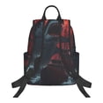 thumbnail image 2 of Naloa Red Moon Shark Sailboat Print Lightweight DayBackpack Suitable for school, work, shopping, travel, etc., 2 of 5