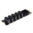 thumbnail image 4 of Tarjeta elevadora M.2 a SATA3.0 PH57 Tarjeta de expansión de disco duro de 5 puertos M.2 a SATA3.0 Tarjeta adaptadora PCI E a SATA con función PM, 4 of 14