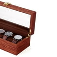thumbnail image 6 of 6 Slots Watch Cases Retro Wooden Watch Box Organizer with Mental Clasp Watch Display Box Large Watch Holder Wooden Watch Case Jewelry Box Display Cases for Collectibles Wood Box Watch Vintage Display, 6 of 14