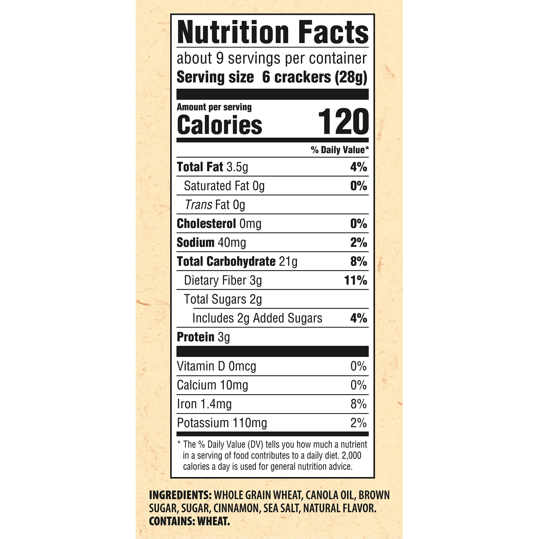 Triscuit Cinnamon Brown Sugar Whole Grain Wheat Crackers, Holiday Crackers, 8.5 oz