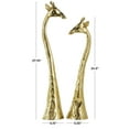 thumbnail image 3 of 28", 24"H Gold Aluminum Metal Giraffe Sculpture, by DecMode (2 Count), 3 of 14