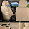 thumbnail image 2 of Coverado Beige Car Seat Covers Full Set, Faux Leather Front and Back Seat Protectors, Universal Interior Cushions Fit Most Cars, Sedans, SUVs and Trucks, 2 of 10