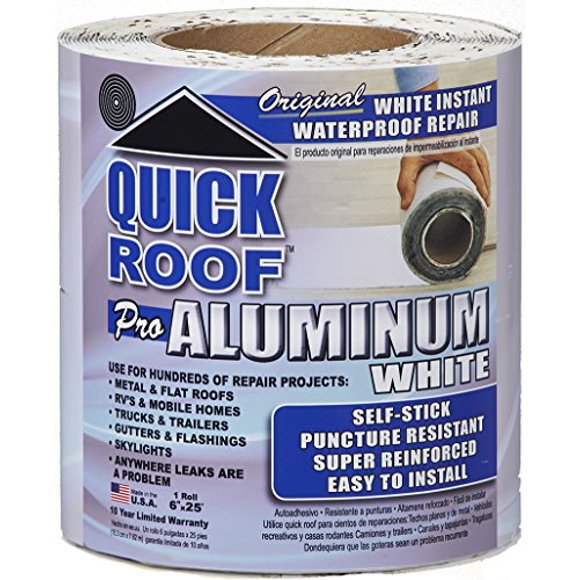 RV Trailer Camper Sealants Aluminum Roof Repair White 6 X25 QUICK ROOF