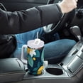 thumbnail image 4 of Yayeee 30oz Stainless Steel Tumbler with Straw and Handle Double-Wall Insulated Travel Water Bottle, Lemon Leaves, 4 of 8