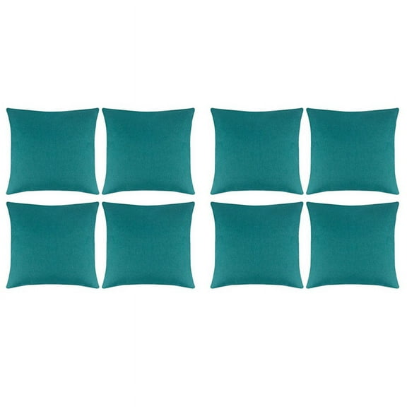 Pack of 8 Outdoor Waterproof Throw Pillow Covers Decorative Garden Cushion Cases Square Pillowcases 18 x Inches