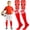 Red, variant on 3Pcs Soccer Shin Guards,  Straps and Socks for Toddler Kids Youth, Lightweight Soccer Shin Pads Protective Defender Gear for 3-5, 5-10, 10-15 Years Old Children Teen Boys Girls Sports Game