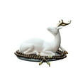 thumbnail image 4 of Estatuas de alces de blanca perfecl Escultura de reno Decoración Figuras de ciervos Cabeza Izquierda, 4 of 8