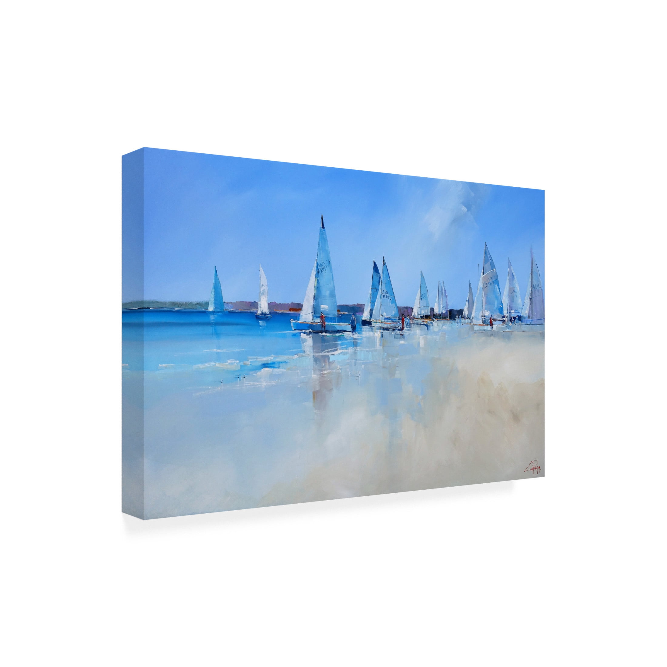 Canvas Wall Art - Craig Trewin Penny 'Race Day, Aspendale' Wall Art for Living Room, Bedroom, or Office Décor by Trademark Fine Art - 32 x 22 Inches