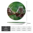 thumbnail image 2 of Kdxio Australian White Tree Frog Sitting on Branch Bone China Decorative Plate Ceramic Decorative Plate for Home Office Wall Stand Decorative Plates for Home Bedroom-10in, 2 of 6