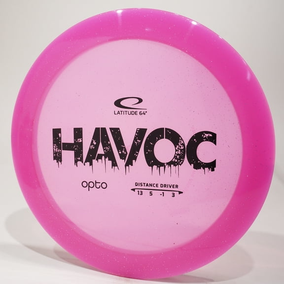 Latitude 64 Opto Havoc Disc Golf Distance Driver, Pick Color/Weight [Stamp & Exact Color May Vary] Pink 167-169 grams