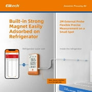 Elitech GSP-6 Bluetooth Data Logger Temperature Humidity with Shadow Data 100000 Points Data Storage Export, Pharmacy Vaccine DDL Calibration Certificate, MAX MIN AVR MKT GSP-6 with dual probe TE/THE