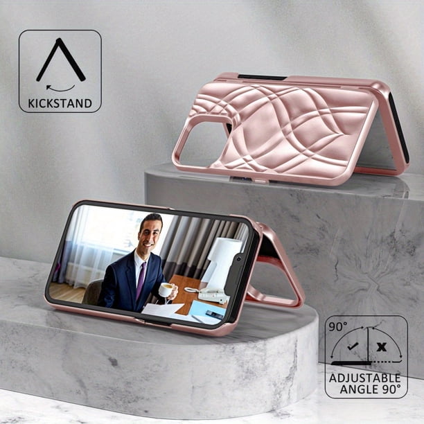 For IPhone 11 12 13 14 Pro Max Case,Hidden Back Mirror Wallet Case With Stand Feature And Card Holder For Apple IPhone 7/8/SE2/SE3 7Plus/8Plus X/XS XS MAX 12 Mini 14 Plus