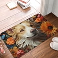thumbnail image 4 of Gaeub Vintage Colorful Flower Puppy Print Door Mat with Heavy Duty Backing,Welcome Mats for Entryway, Flannel Anti-Slip Doormat, Garge Porch Entryway Mat,16x24in Outdoor Indoor Welcome Mat, 4 of 7