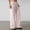 Pink, variant on CLOISE Palazzo Pants for Women Drawstring Mid Waist Wide Leg Long Pants Elastic Waist Striped Baggy Beach Outfits Dark Gray L