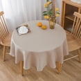 thumbnail image 2 of NLMUVW Round Linen Tablecloth 48 Inch, Oatmeal Table Cloth Farmhouse Textured Table Cover for Dining Kitchen Party, 2 of 13