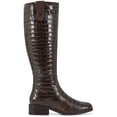 thumbnail image 2 of Easy Spirit Womens Rhonda Leather Block Heel Knee-High Boots, 2 of 3