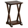 thumbnail image 2 of eHemco X-Farmhouse End Table Side Table with Storage Shelf, Coffee, 2 of 5