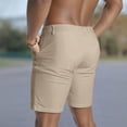thumbnail image 4 of Domuza Mens Casual Shorts Classic Fit Chino Dress Shorts Lighweight Stretch Flat Front Golf Shorts with Pockets Khaki XL, 4 of 4