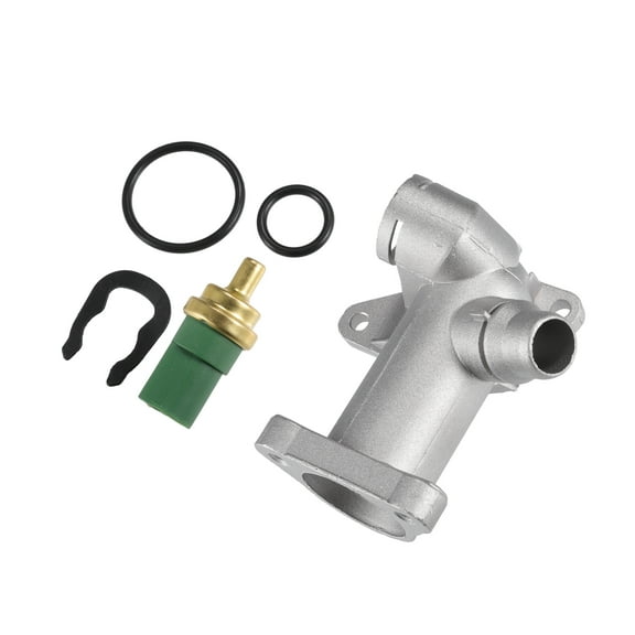 Unique Bargains 1 Set Engine Coolant Outlet Tube for Audi A4 1.8T for VW Passat No.058121132/058121132A Silver Tone
