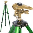 thumbnail image 1 of Aspersor de impacto Hourleey 360° con cabezal de zinc y trípode, 1 of 8