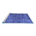 thumbnail image 2 of Ahgly Company Machine Washable Indoor Rectangle Abstract Blue Contemporary Area Rugs, 7' x 10', 2 of 4