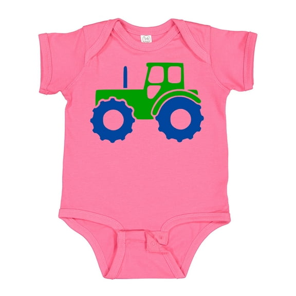 Inktastic Cute Green Tractor Boys or Girls Baby Bodysuit