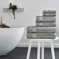 thumbnail image 2 of Ozdilek 6-Piece Bath Towel Set, 2 Bath, 2 Hand, 2 Wash, 100% Cotton Turkish Towels, 2 Bath Towels (30x60"/550 GSM), 2 Hand Towels (16x30"/575 GSM), 2 Washcloths (13x13"/600 GSM) (Light Grey), 2 of 8