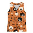 thumbnail image 7 of IMENGL Women's Tank Tops Soft Halloween V Neck Vest Shirts | Pumpkin Graphic Shirt Halloween Print Layering Halloween Outfit Casual Sleeveless Slim-Fit Camisole for Women,M-XXL, 7 of 7