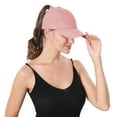 thumbnail image 3 of Womens Criss Cross Ponytail Baseball Cap High Messy Bun Ponycap Quick Drying Mesh Trucker Hat, 3 of 7
