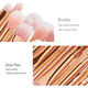 thumbnail image 2 of 20 Brochas de Maquillaje Malubero Oro rosado Malu1600, 2 of 3