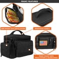 thumbnail image 5 of OPUX Tactical Lunch Box for Men, Black Mens Insulated Lunch Bag for Adult, Leakproof Soft Lunch Cooler with MOLLE Mesh Side Pockets, Multicam Heavy Duty Lunchbox Pail for Work Women, Medium 10 Cans, 5 of 7