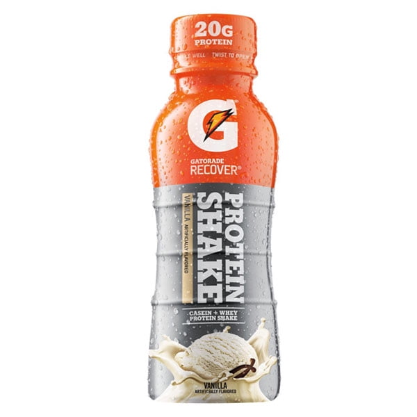 Gatorade Recover Protein Shake Vanilla 11 Oz Plastic Bottles Pack of 12
