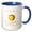 Blue/White, variant on 3drose, West Virginia Territory Fruit the Apple, 15oz Mug