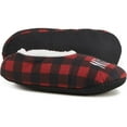 thumbnail image 2 of Rae Dunn Women's Merry Merry Plaid Plush Faux Fur Christmas Cozy Slippers-Red / S/M, 2 of 6
