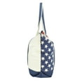 thumbnail image 4 of DALIX Stars and Stripes Zippered Cotton Canvas USA 4th of July Patriotic Handbag Shopping Tote, 4 of 5