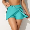 thumbnail image 3 of Attraco Women's Split Swim Skirt High Waisted Sporty Swimsuit Bottom with Side Pocket, 3 of 8