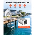 thumbnail image 5 of KFFKFF Removable Dock Ladder, 3 Steps, Aluminum Alloy Boat Swim Ladder, with Non-Slip Wide Steps, 500 lbs Load Capacity, Quick Release Design, Suitable for Lake Swimming, Pools, and Marine Boarding, 5 of 9