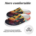 thumbnail image 6 of Rateoe World Map Guitar Illustration Print Women's Men's Cotton Knit Slippers Lightweight Memory Foam Indoor House Shoes with Anti-Skid Sole-39/40, 6 of 7